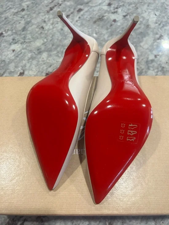 Christian Louboutin Sporty Kate 85 Leche  Pointed-Toe Pump - Picture 6 of 6